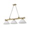 Z-Lite Cordon 3 Light Billiard, Rubbed Brass & White Linen 2306-3RB-AWL14 - alternate 3